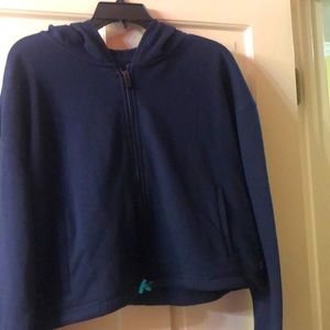 Xersion Crop jacket with hood and pockets L